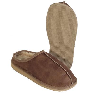 SL6011M - Shepherd Martin Mens Antique Cognac Sheepskin Mule Slipper